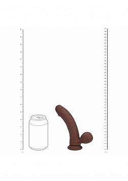 RealRock - Rechargeable - Dual Layered - Liquid Silicone - Vibrating - Curved - Weighted Balls - 6\