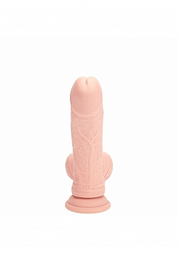 RealRock - Rechargeable - Dual Layered - Liquid Silicone - Vibrating - Curved - Weighted Balls - 6\