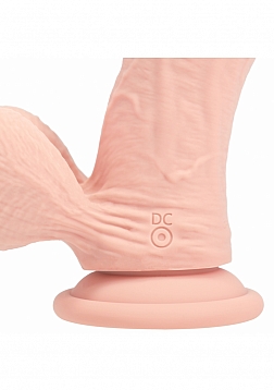 RealRock - Rechargeable - Dual Layered - Liquid Silicone - Vibrating - Curved - Weighted Balls - 6\