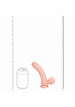RealRock - Rechargeable - Dual Layered - Liquid Silicone - Vibrating - Curved - Weighted Balls - 6\