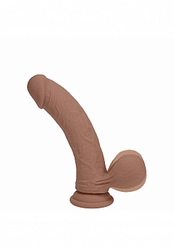 RealRock - Rechargeable - Dual Layered - Liquid Silicone - Vibrating - Curved - Weighted Balls - 6\