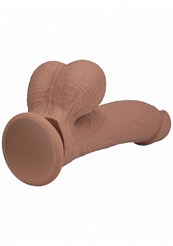 RealRock - Rechargeable - Dual Layered - Liquid Silicone - Vibrating - Curved - Weighted Balls - 6\