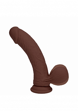 RealRock - Rechargeable - Dual Layered - Liquid Silicone - Vibrating - Curved - Weighted Balls - 7\