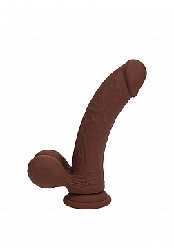 RealRock - Rechargeable - Dual Layered - Liquid Silicone - Vibrating - Curved - Weighted Balls - 7\