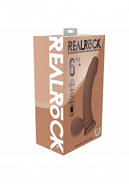 RealRock - Rechargeable - Dual Layered - Liquid Silicone - Vibrating - Curved - Weighted Balls - 6\
