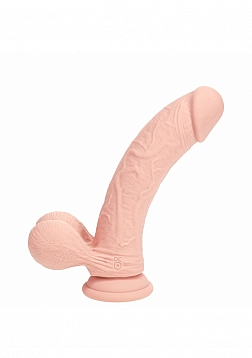RealRock - Rechargeable - Dual Layered - Liquid Silicone - Vibrating - Curved - Weighted Balls - 7\