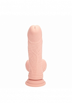 RealRock - Rechargeable - Dual Layered - Liquid Silicone - Vibrating - Curved - Weighted Balls - 7\