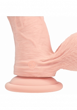 RealRock - Rechargeable - Dual Layered - Liquid Silicone - Vibrating - Curved - Weighted Balls - 7\