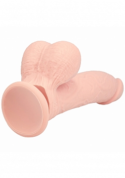 RealRock - Rechargeable - Dual Layered - Liquid Silicone - Vibrating - Curved - Weighted Balls - 7\