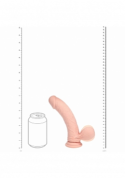 RealRock - Rechargeable - Dual Layered - Liquid Silicone - Vibrating - Curved - Weighted Balls - 7\