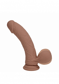RealRock - Rechargeable - Dual Layered - Liquid Silicone - Vibrating - Curved - Weighted Balls - 7\
