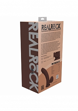 RealRock - Rechargeable - Dual Layered - Liquid Silicone - Vibrating - Curved - Weighted Balls - 8\