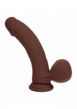 RealRock - Rechargeable - Dual Layered - Liquid Silicone - Vibrating - Curved - Weighted Balls - 8\