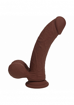 RealRock - Rechargeable - Dual Layered - Liquid Silicone - Vibrating - Curved - Weighted Balls - 8\
