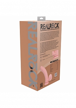 RealRock - Rechargeable - Dual Layered - Liquid Silicone - Vibrating - Curved - Weighted Balls - 8\