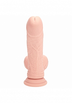 RealRock - Rechargeable - Dual Layered - Liquid Silicone - Vibrating - Curved - Weighted Balls - 8\