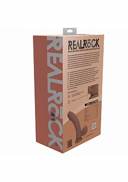 RealRock - Rechargeable - Dual Layered - Liquid Silicone - Vibrating - Curved - Weighted Balls - 8\
