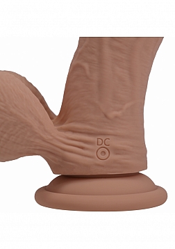 RealRock - Rechargeable - Dual Layered - Liquid Silicone - Vibrating - Curved - Weighted Balls - 8\