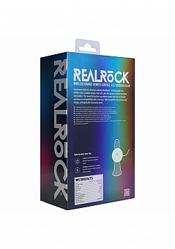RealRock - Wireless Rechargeable - Remote Control - LED - Vibrating - Regular Straight No Balls - 6\