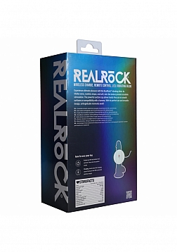 RealRock - Wireless Rechargeable - Remote Control - LED - Vibrating - Regular Straight with Balls - 