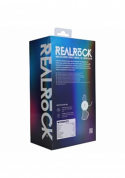 RealRock - Wireless Rechargeable - Remote Control - LED - Vibrating - Regular Straight No Balls - 8\