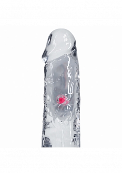 RealRock - Wireless Rechargeable - Remote Control - LED - Vibrating - Regular Straight with Balls - 