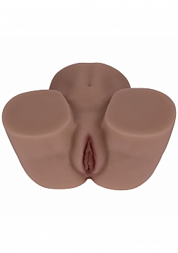XKIN - Kaya Bloom - Dual Entry - TPE Bodyforms Masturbator - 5.4 lbs - Brown