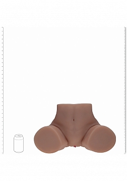XKIN - Bodyforms - Clara Vossin - Dual Entry - TPE Bodyforms Masturbator - 14.1 lbs - Brown
