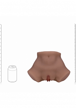 XKIN - Bodyforms - Eve Rhodes - Dual Entry - TPE Bodyforms Masturbator - 3.5 lbs - Brown