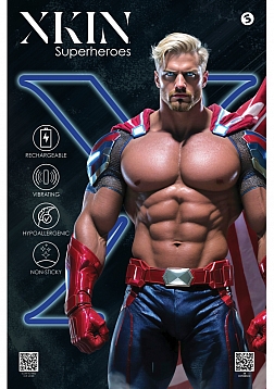 XKIN - Superheroes - Cumlander LED Poster - 16 x 24 - Blue