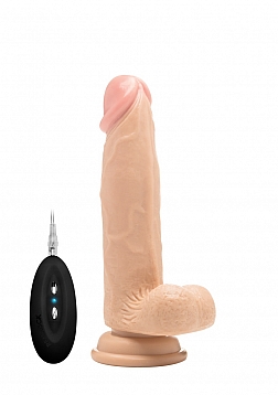 Vibrating Realistic Cock with Scrotum - 8" / 20 cm