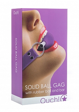 Ouch! - Solid Ball Gag - Purple
