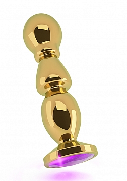 Rich - Plug Sparkling Sapphire - 4.80" - Gold