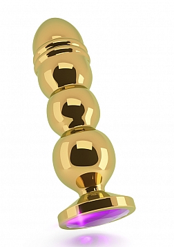 Rich - Plug Sparkling Sapphire - 4.90" - Gold