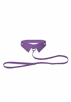 Ouch! - Classic Collar with Leash - Purple