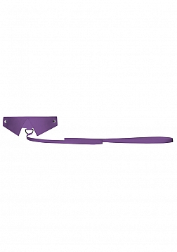 Ouch! - Classic Collar with Leash - Purple