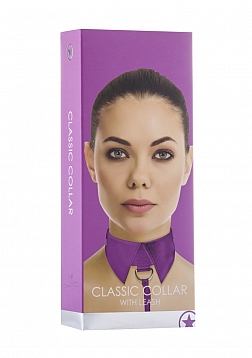 Ouch! - Classic Collar with Leash - Purple
