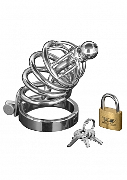 Asylum - Chastity Cage with 4 Rings - S/M