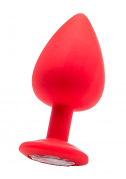 Ouch! - Extra Large Diamond Butt Plug - Red