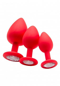 Ouch! - Extra Large Diamond Butt Plug - Red