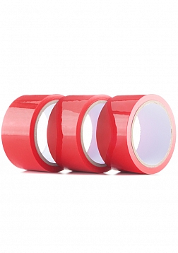 Ouch! - Bondage Tape - 3-pack - Red