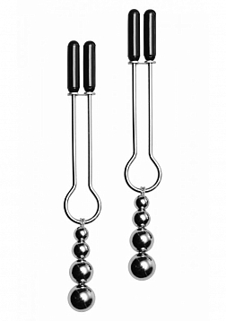 Decorative Nipple Clamp Set with Triple Beads