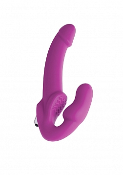 Evoke Vibrating Strapless Silicone Strap On Dildo