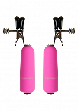 Ouch! - Vibrating Nipple Clamps - Pink