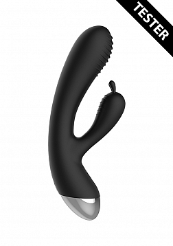 E-Stimulation Cock Ring with Ballstrap - Black - Tester