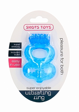 Shots - Super Enjoyable Vibrating Ring - Blue