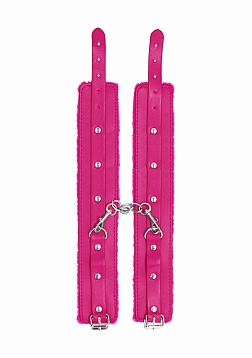 Ouch! - Plush Leather Ankle Cuffs - Pink