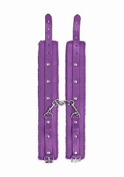 Ouch! - Plush Leather Ankle Cuff - Purple