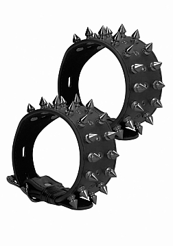 Ouch! - Ankle Cuffs with Spikes - Black