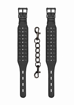 Ouch! - Ankle Cuffs with Spikes - Black